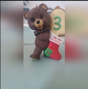 Hallmark Teddy Bear Years Ornament Box - Red and Gold